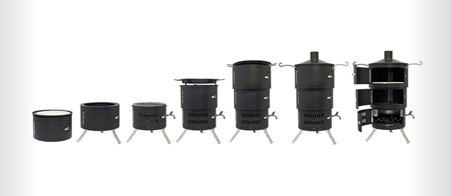 All in one multi-fuel outdoor cooking stove