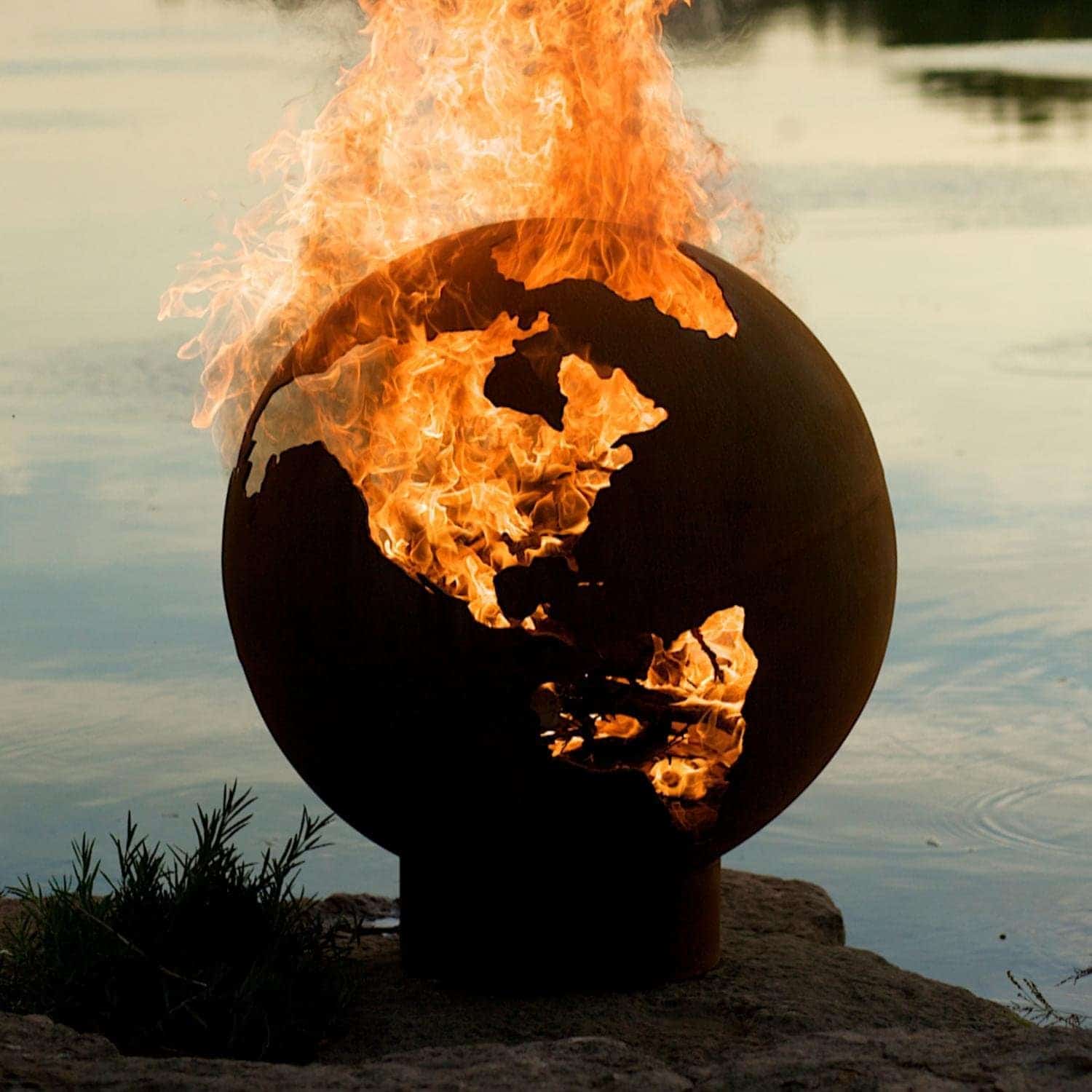 Globe Shape Fire Pit Art