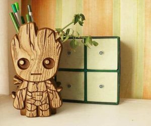 Baby Groot Wooden Holder