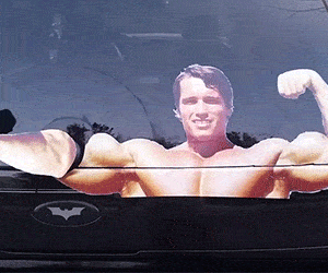 Flexing Arnold Rear Window Wiper Car Decal