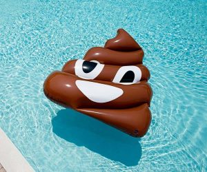 Giant Inflatable Poop Emoji Pool Float