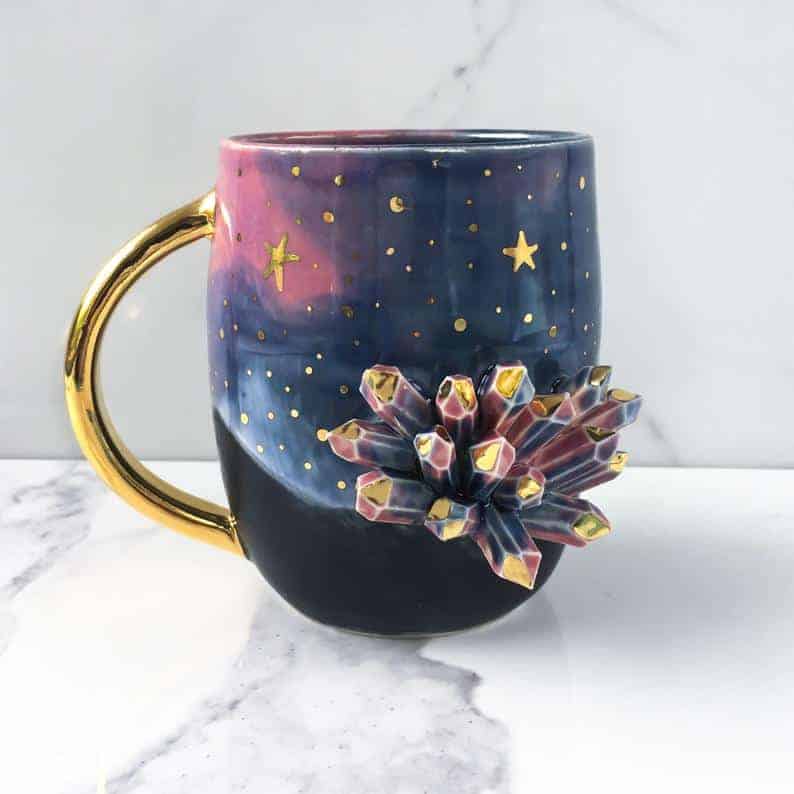 Gold and Galaxy Coffee Mug