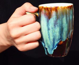 Abstract Green Coffee Mug
