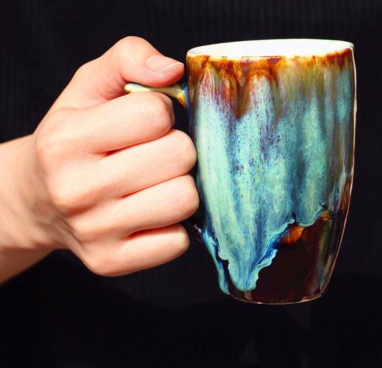 Abstract Green Coffee Mug