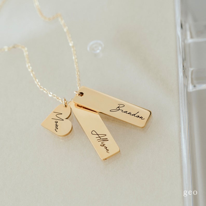 Personalised Engraved Necklace For Mother