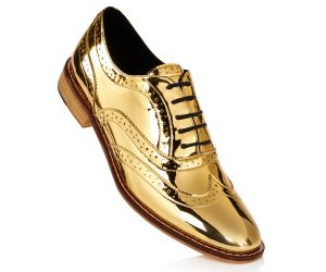 Mirror Finish Metallic Gold Shoes