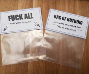 Bag Of Nothing Gag Gift