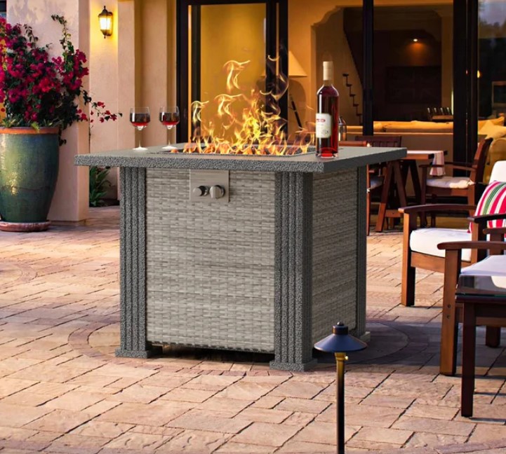 Outdoor Fire Pit Table With Lid