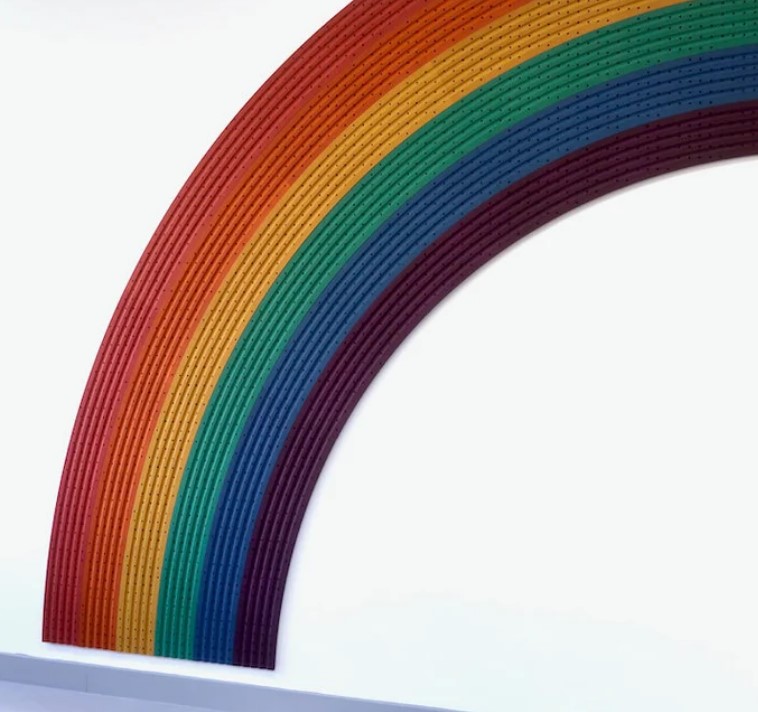 Giant Rainbow Pegboard For Walls
