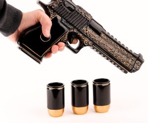 Pistol Decanter With Bullet Shot Glass