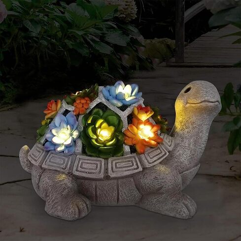 Turtle-Shaped Garden Decor Statue