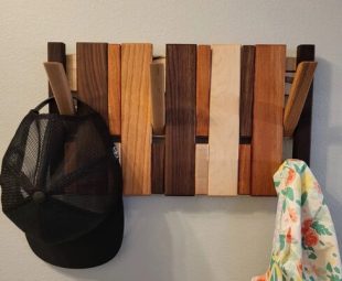 Multi-Material Hardwood Hook Rack